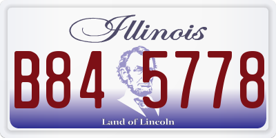 IL license plate B845778