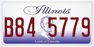 IL license plate B845779