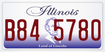 IL license plate B845780