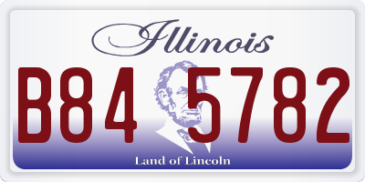 IL license plate B845782