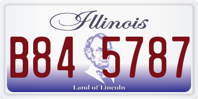 IL license plate B845787