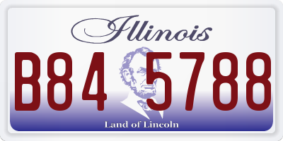 IL license plate B845788