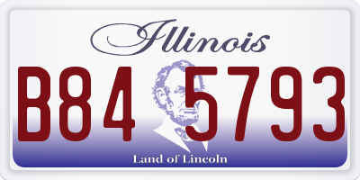 IL license plate B845793