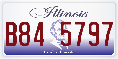 IL license plate B845797