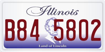 IL license plate B845802