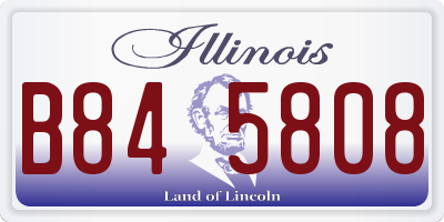 IL license plate B845808
