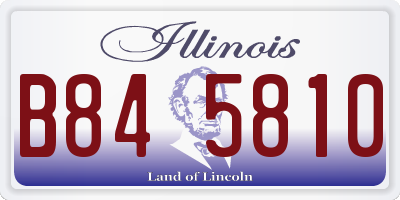 IL license plate B845810