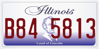 IL license plate B845813