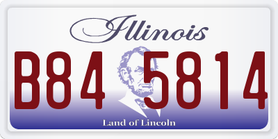 IL license plate B845814