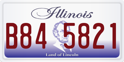 IL license plate B845821