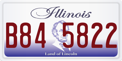 IL license plate B845822