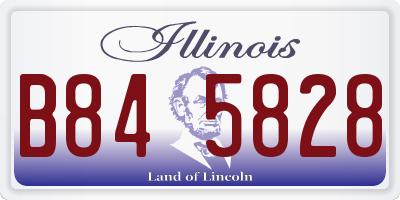 IL license plate B845828