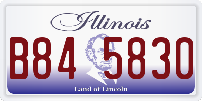 IL license plate B845830