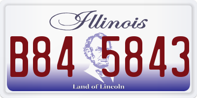 IL license plate B845843