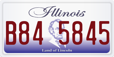 IL license plate B845845