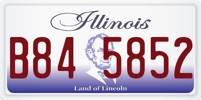 IL license plate B845852