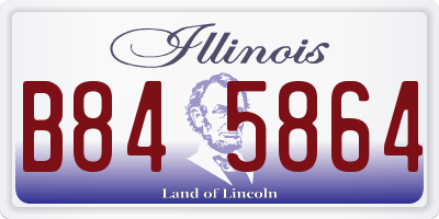 IL license plate B845864