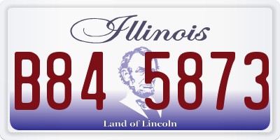 IL license plate B845873