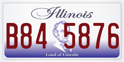 IL license plate B845876