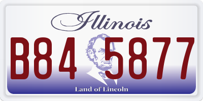 IL license plate B845877