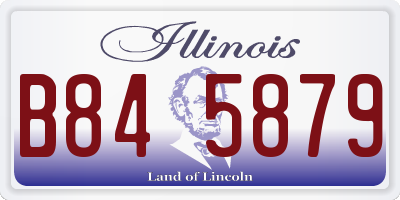 IL license plate B845879