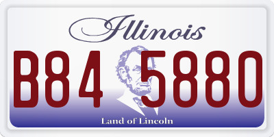 IL license plate B845880