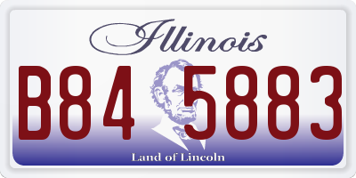 IL license plate B845883
