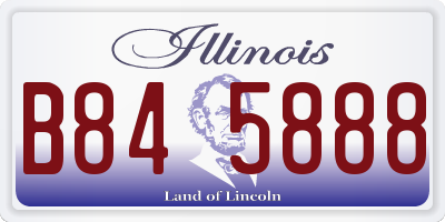 IL license plate B845888