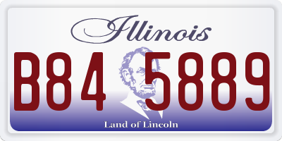 IL license plate B845889