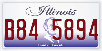IL license plate B845894