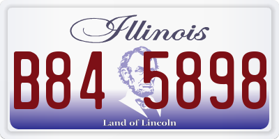 IL license plate B845898