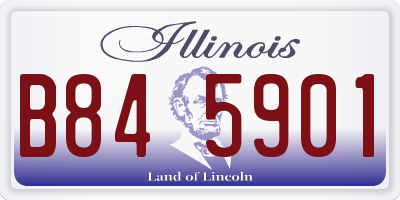 IL license plate B845901