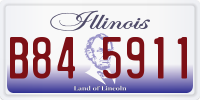IL license plate B845911