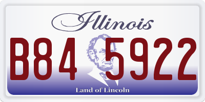 IL license plate B845922