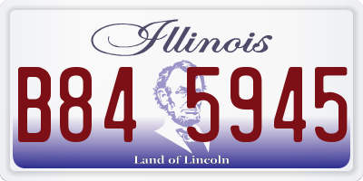 IL license plate B845945