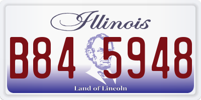 IL license plate B845948