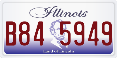IL license plate B845949