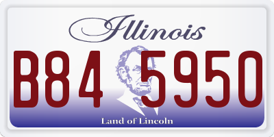 IL license plate B845950