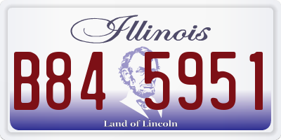 IL license plate B845951