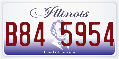 IL license plate B845954
