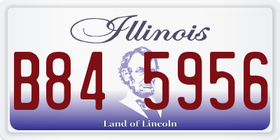 IL license plate B845956