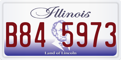 IL license plate B845973
