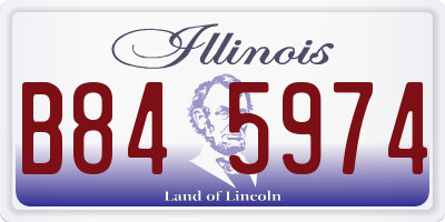 IL license plate B845974