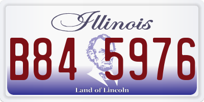 IL license plate B845976