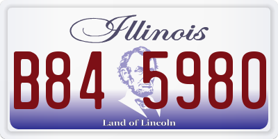IL license plate B845980
