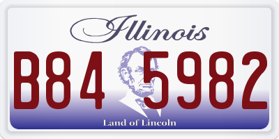 IL license plate B845982