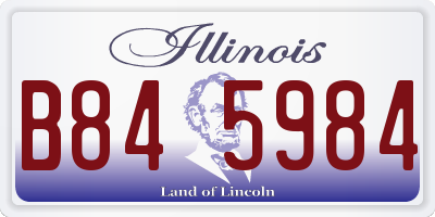 IL license plate B845984