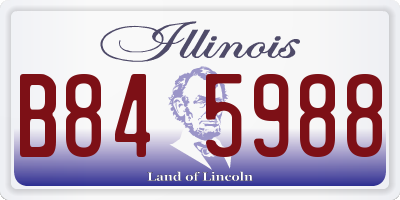 IL license plate B845988