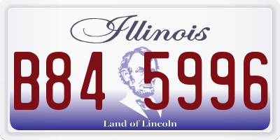 IL license plate B845996