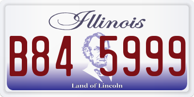 IL license plate B845999
